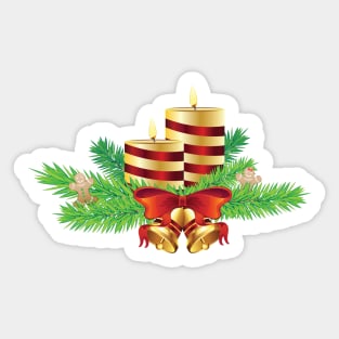 Decorative Christmas Candle Sticker